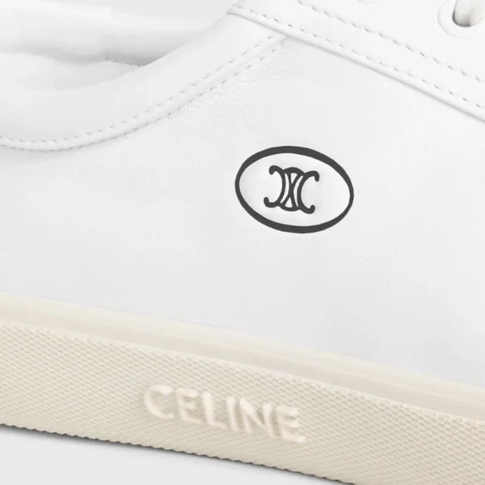 Celine Lou Low Lace-Up Sneaker with Triomphe in Lambskin Celine Lou Low Lace-Up Sneaker with Triomphe in Lambskin