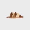 Celine Lympia Sandal in Raffia and Calfskin Celine Lympia Sandal in Raffia and Calfskin