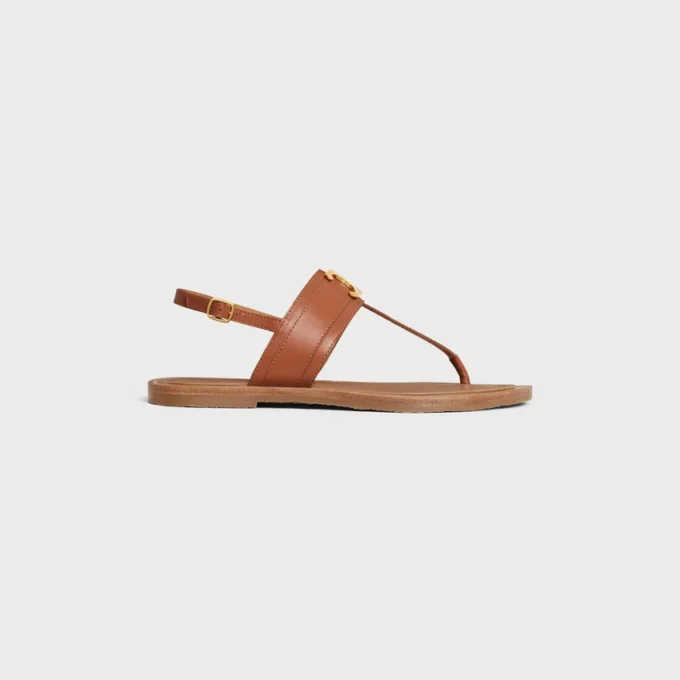 Celine Lympia Triomphe Thong in Calfskin Celine Lympia Triomphe Thong in Calfskin