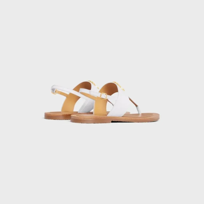 Celine Lympia Triomphe Thong in Calfskin Celine Lympia Triomphe Thong in Calfskin