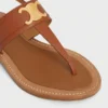 Celine Lympia Triomphe Thong in Calfskin Celine Lympia Triomphe Thong in Calfskin
