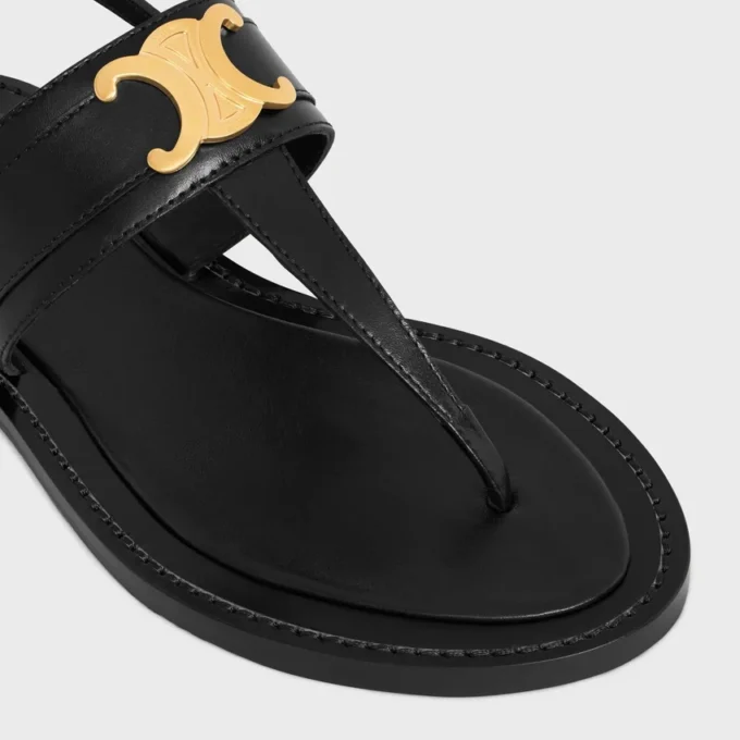 Celine Lympia Triomphe Thong in Calfskin Celine Lympia Triomphe Thong in Calfskin