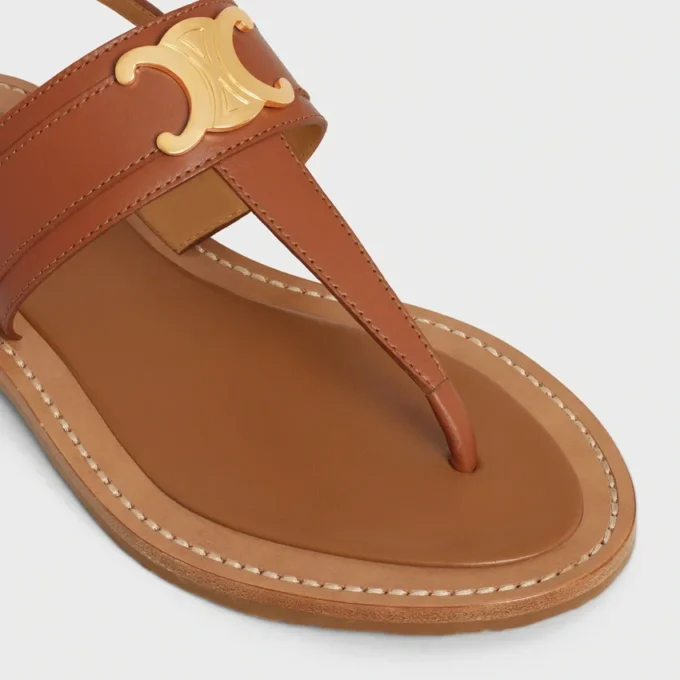 Celine Lympia Triomphe Thong in Calfskin Celine Lympia Triomphe Thong in Calfskin