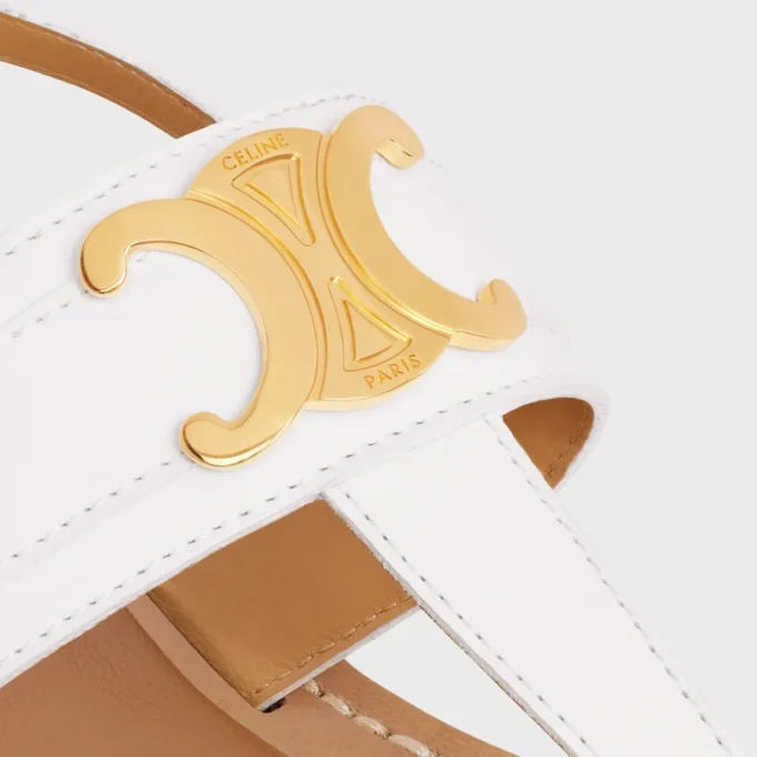 Celine Lympia Triomphe Thong in Calfskin Celine Lympia Triomphe Thong in Calfskin