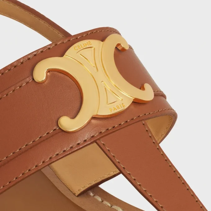 Celine Lympia Triomphe Thong in Calfskin Celine Lympia Triomphe Thong in Calfskin