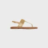 Celine Lympia Triomphe Thong in Laminated Calfskin Celine Lympia Triomphe Thong in Laminated Calfskin