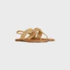Celine Lympia Triomphe Thong in Laminated Calfskin Celine Lympia Triomphe Thong in Laminated Calfskin