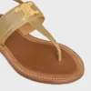 Celine Lympia Triomphe Thong in Laminated Calfskin Celine Lympia Triomphe Thong in Laminated Calfskin