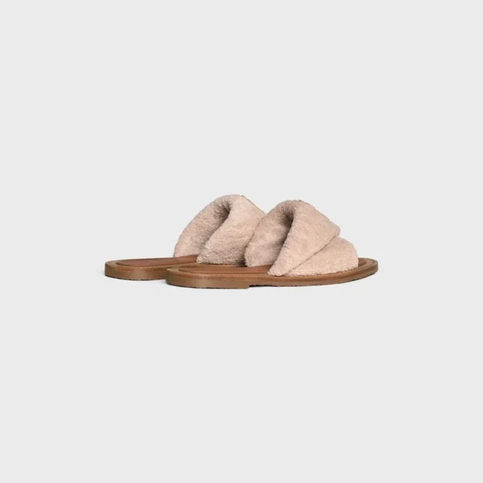 Celine Lympia Twisted Sandal in Sponge Fabric Celine Lympia Twisted Sandal in Sponge Fabric
