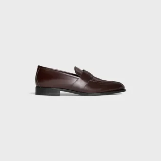 Celine Malaquais Penny Triomphe Loafer in Polished Bull