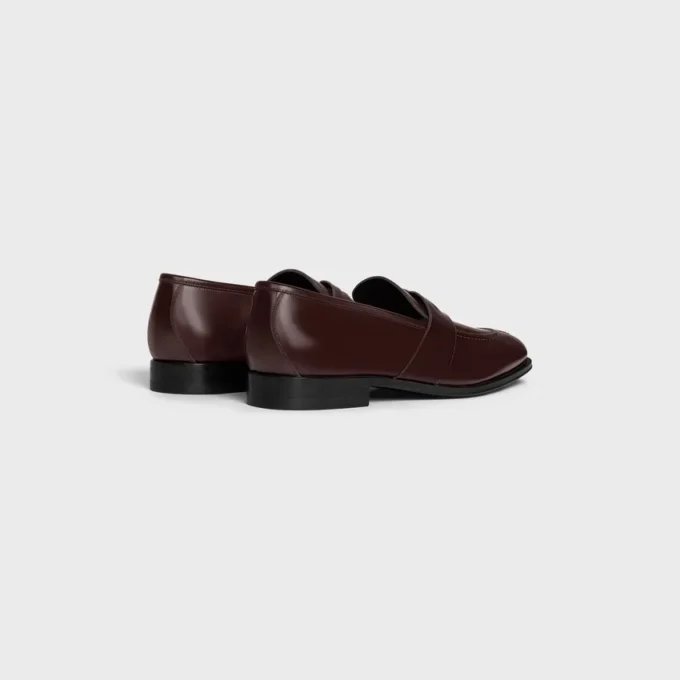 Celine Malaquais Penny Triomphe Loafer in Polished Bull