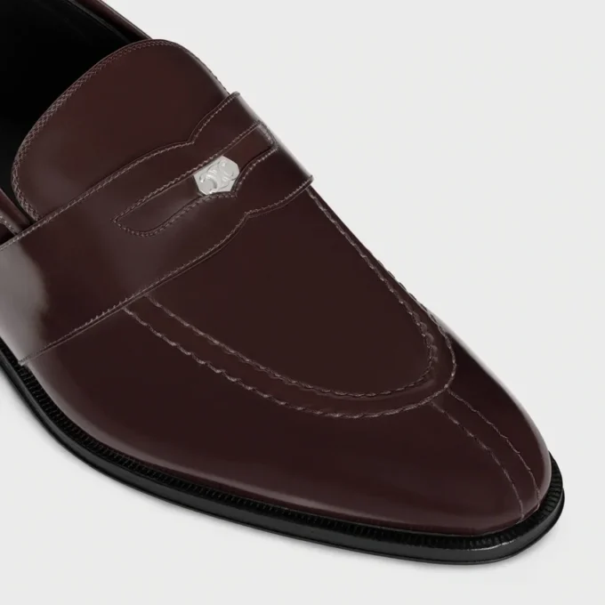 Celine Malaquais Penny Triomphe Loafer in Polished Bull