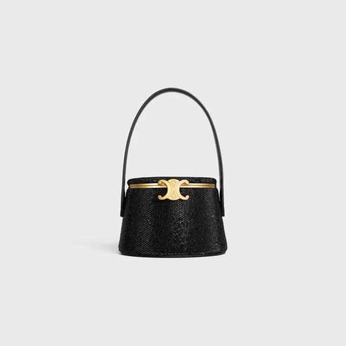 Celine Nina Minaudiere in Suede Calfskin with Strass Celine Nina Minaudiere in Suede Calfskin with Strass
