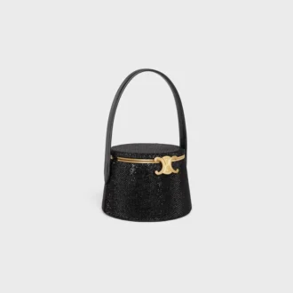 Celine Nina Minaudiere in Suede Calfskin with Strass