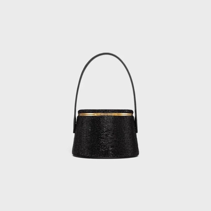 Celine Nina Minaudiere in Suede Calfskin with Strass Celine Nina Minaudiere in Suede Calfskin with Strass