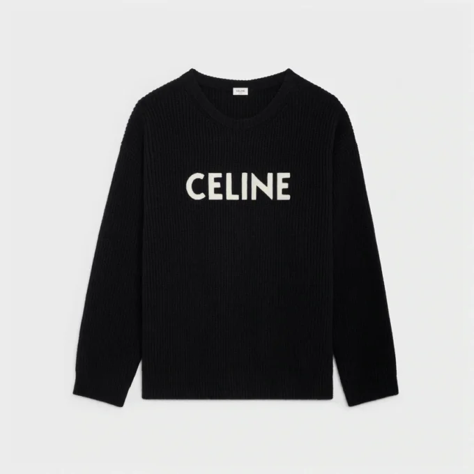 Celine Oversized Sweater in Ribbed Wool