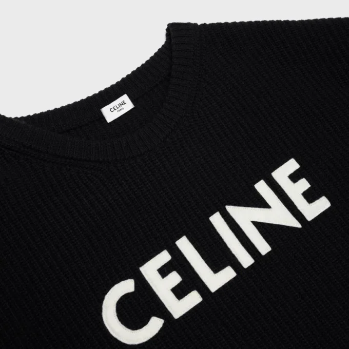 Celine Oversized Sweater in Ribbed Wool