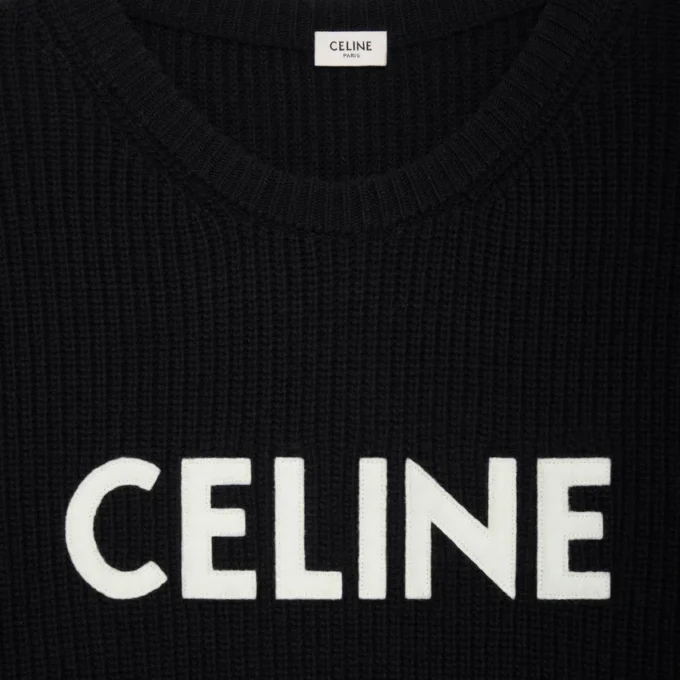 Celine Oversized Sweater in Ribbed Wool
