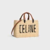 Celine Paris Panier in Raffia and Calfskin Celine Paris Panier in Raffia and Calfskin