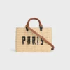Celine Paris Panier in Raffia and Calfskin Celine Paris Panier in Raffia and Calfskin
