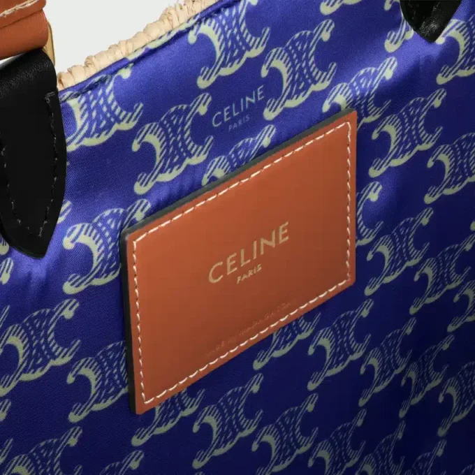 Celine Paris Panier in Raffia and Calfskin Celine Paris Panier in Raffia and Calfskin