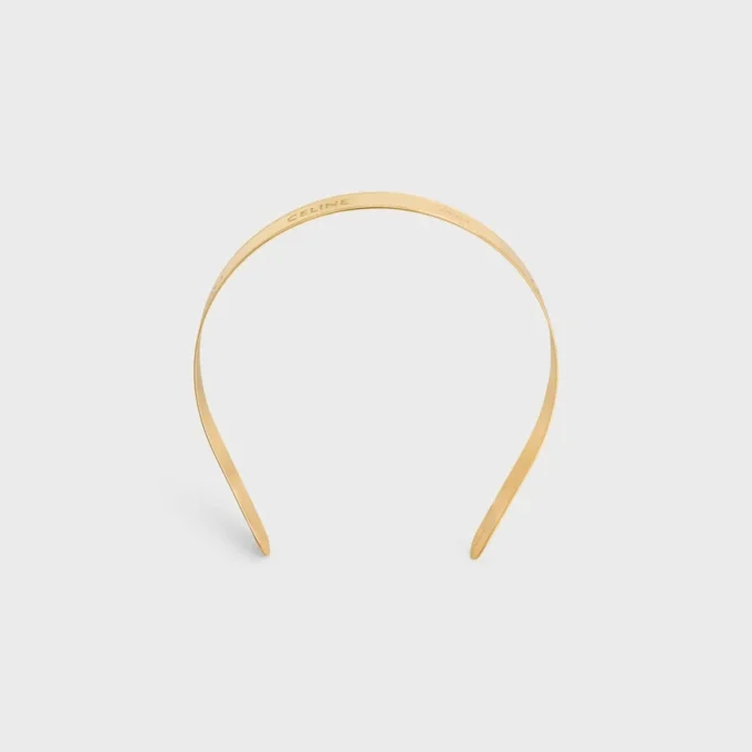 Celine Paris Thin Headband in Steel Celine Paris Thin Headband in Steel
