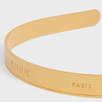 Celine Paris Thin Headband in Steel