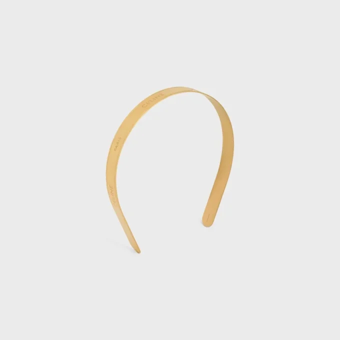 Celine Paris Thin Headband in Steel Celine Paris Thin Headband in Steel
