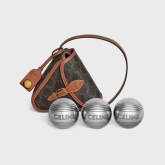Celine Petanque Game in Triomphe Canvas and Calfskin