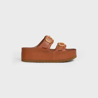 Celine Polly Wedge Mule in Calfskin