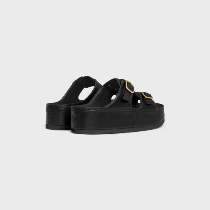 Celine Polly Wedge Mule in Calfskin Celine Polly Wedge Mule in Calfskin