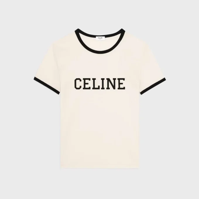 Celine Regular T-Shirt in Cotton Jersey Celine Regular T-Shirt in Cotton Jersey