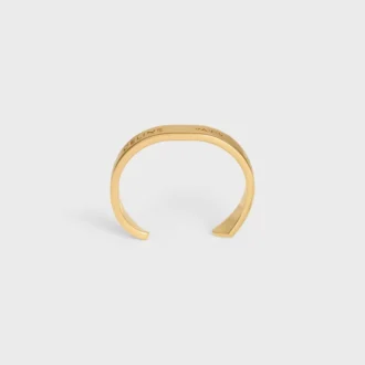 Celine Ribbon Small Cuff in Brass with Gold Finish Celine Ribbon Small Cuff in Brass with Gold Finish