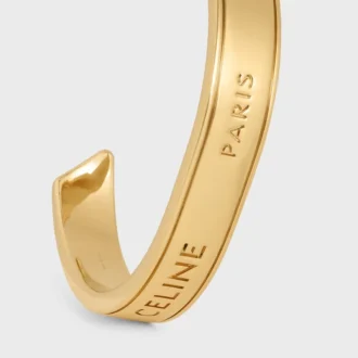 Celine Ribbon Small Cuff in Brass with Gold Finish Celine Ribbon Small Cuff in Brass with Gold Finish