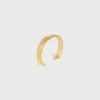 Celine Ribbon Small Cuff in Brass with Gold Finish Celine Ribbon Small Cuff in Brass with Gold Finish