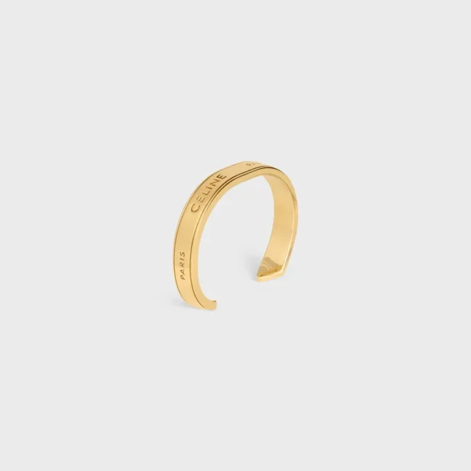 Celine Ribbon Small Cuff in Brass with Gold Finish Celine Ribbon Small Cuff in Brass with Gold Finish
