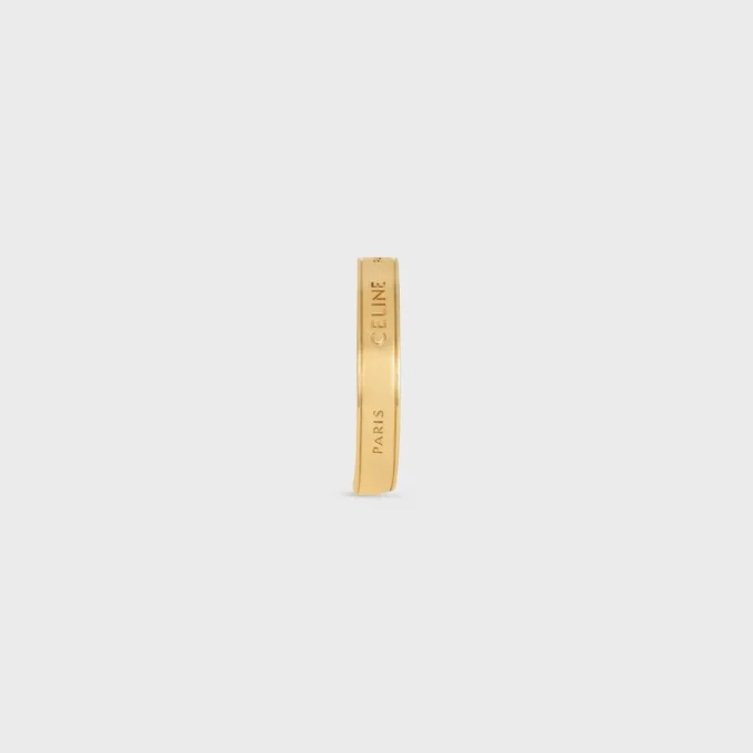 Celine Ribbon Small Cuff in Brass with Gold Finish Celine Ribbon Small Cuff in Brass with Gold Finish