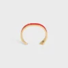 Celine Ribbon Small Cuff in Enamel and Brass with Gold Finish Celine Ribbon Small Cuff in Enamel and Brass with Gold Finish