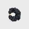 Celine Scrunchy Rayure in Silk and Brass with Gold Finish Celine Scrunchy Rayure in Silk and Brass with Gold Finish