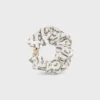 Celine Scrunchy Rayure in Silk and Brass with Gold Finish Celine Scrunchy Rayure in Silk and Brass with Gold Finish