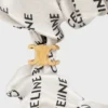 Celine Scrunchy Rayure in Silk and Brass with Gold Finish Celine Scrunchy Rayure in Silk and Brass with Gold Finish