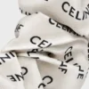 Celine Scrunchy Rayure in Silk and Brass with Gold Finish Celine Scrunchy Rayure in Silk and Brass with Gold Finish