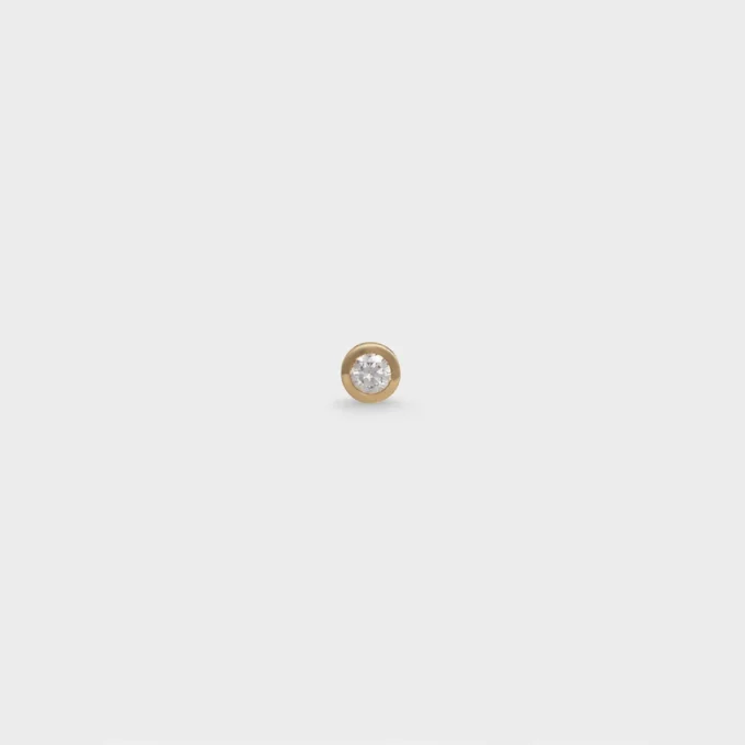 Celine Sentimental Brillant Stud in Yellow Gold and Diamond