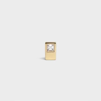 Celine Sentimental Double Square Stud in Yellow Gold and Diamond Celine Sentimental Double Square Stud in Yellow Gold and Diamond