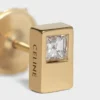 Celine Sentimental Double Square Stud in Yellow Gold and Diamond Celine Sentimental Double Square Stud in Yellow Gold and Diamond