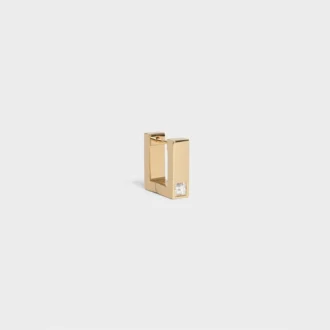 Celine Sentimental Square Earring in Yellow Gold and Diamond Celine Sentimental Square Earring in Yellow Gold and Diamond