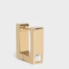 Celine Sentimental Square Earring in Yellow Gold and Diamond