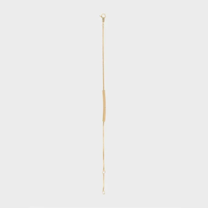 Celine Sentimental Straight Bracelet in Yellow Gold and Diamond