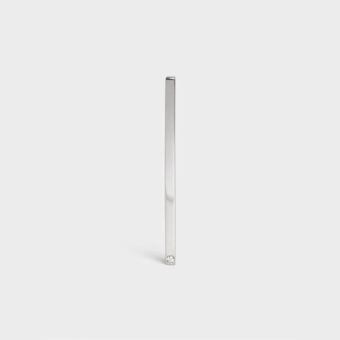 Celine Sentimental Straight Earring in White Gold and Diamond