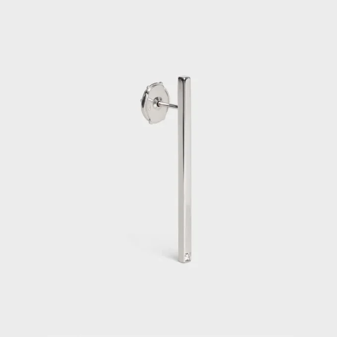 Celine Sentimental Straight Earring in White Gold and Diamond